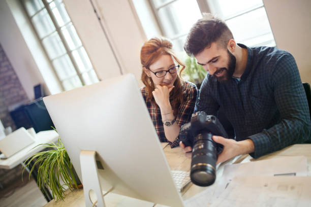 istock Picture of young attractive designers looking at camera 838375580