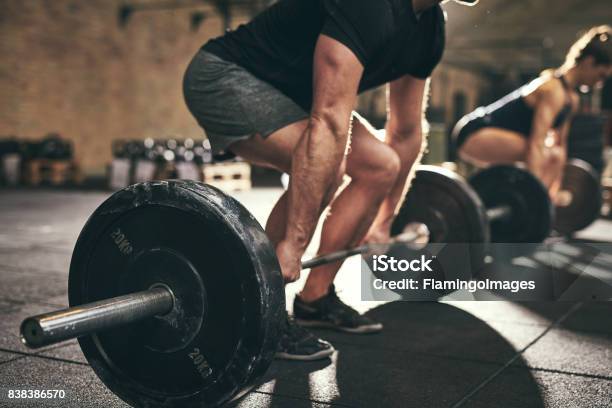 Strong Man Doing Deadlift Training In Gym Stock Photo - Download Image Now - Exercising, Gym, Men