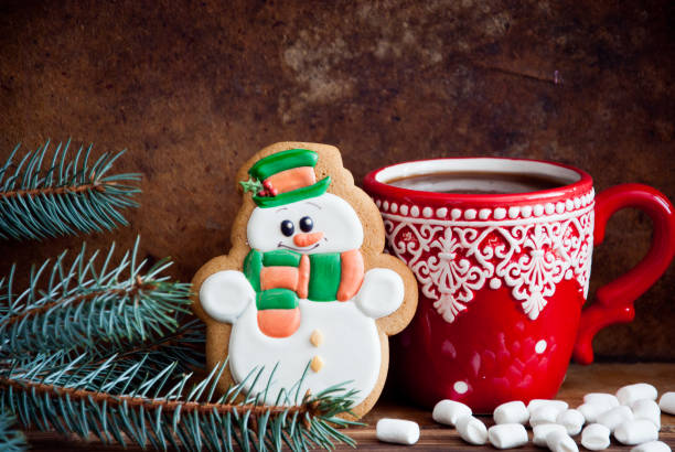 istock Hot chocolate and gingerbread snowman 838390478