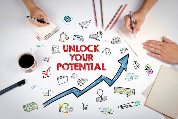istock Unlock Your Potential concep. The meeting at the white office table 838391466