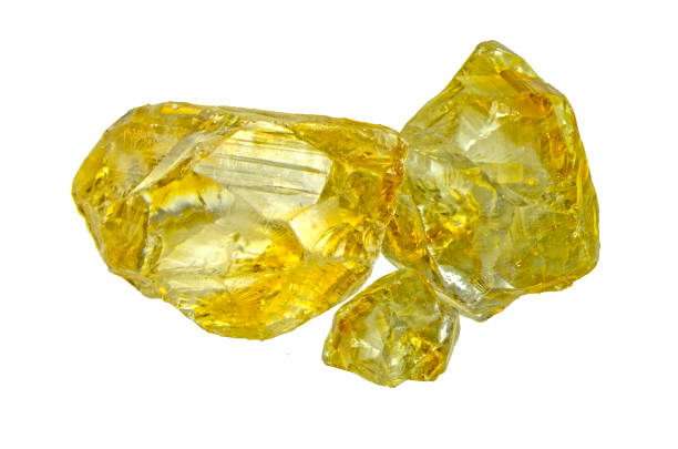 istock Citrine rock isolated on the white background. 838395274