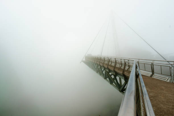 istock Langkawi Aerial bridge disappearing into the fog 838396030