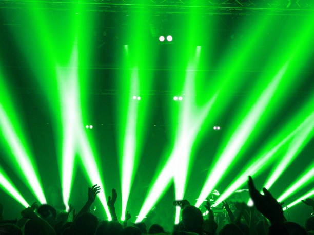 istock Raised hands in front of a concert stage 838399326