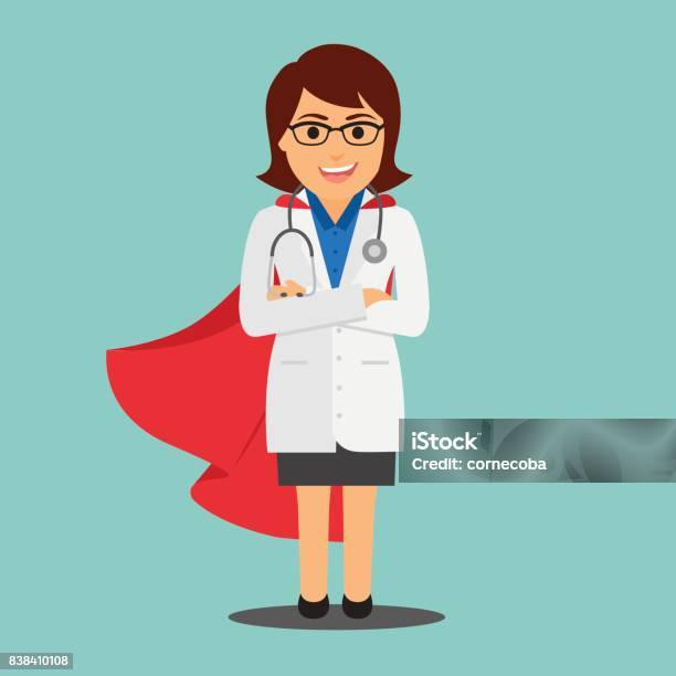Doctor Superhero Stock Illustration - Download Image Now - Nurse, Superhero, Doctor