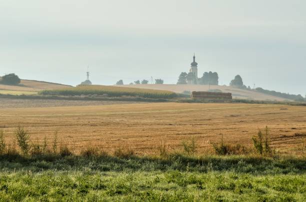 istock Beautiful church on a picturesque hill. 838417346