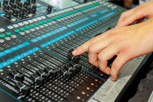 istock Hand on a mixer, operating the leader 838422038