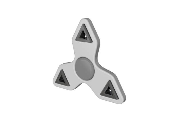 istock Hand fidget spinner. Isolated on white background. 3D rendering illustration. 838434592