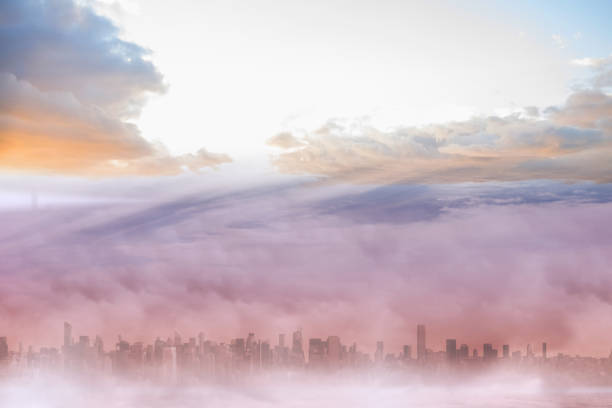 istock Cityscape in the clouds 838435050