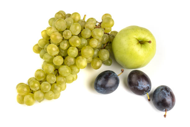 istock Various, assorted fruits isolated on the white background with soft shadow 838439640