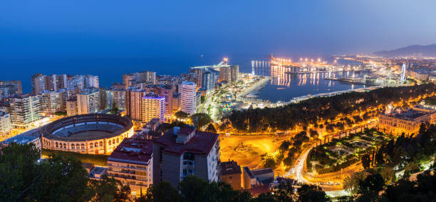 istock Architecture of Malaga at night 838446718