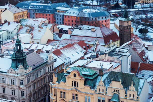 istock Aerial view with Old Water Tower in Pilsen 838446974