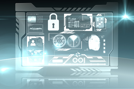Security Setup User Interface Security Interface Stock Photo - Download Image Now - Blue, Chart ...