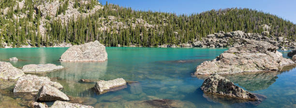 istock Lake Haiyaha Boulder Panorama 838457846