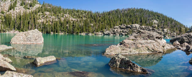 istock Lake Haiyaha Panorama 838457916