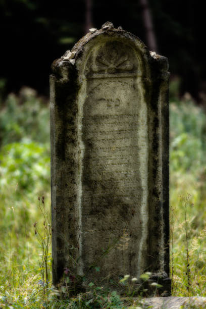 istock Old abandoned Jewish cemetery. (Blurred effect Illustration) 838458574