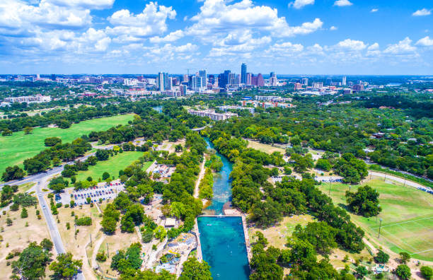 istock Austin Texas Barton Springs entire Capital City Valley above Paradise 838467620