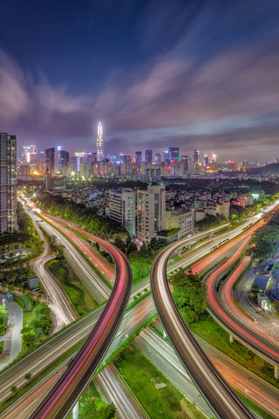 istock Night view of Shenzhen City 838474082