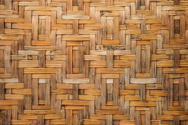 istock Old bamboo wall of Thai house in countryside, Pattern backgrounds 838475110