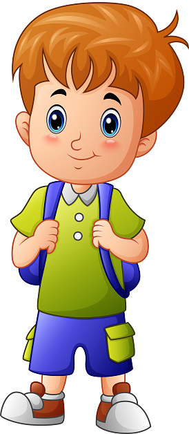 Cute Little Boy Cartoon Stock Illustration - Download Image Now - Back,  Back to School, Backpack - iStock