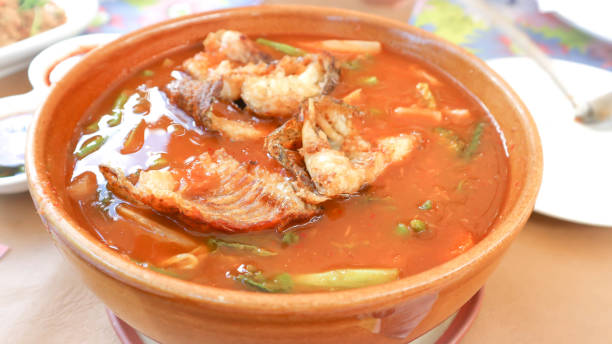 istock Sour soup with fish and mixed veggies 838482916