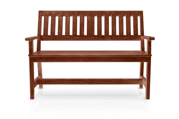 istock brown wood bench isolated on white background 838483134