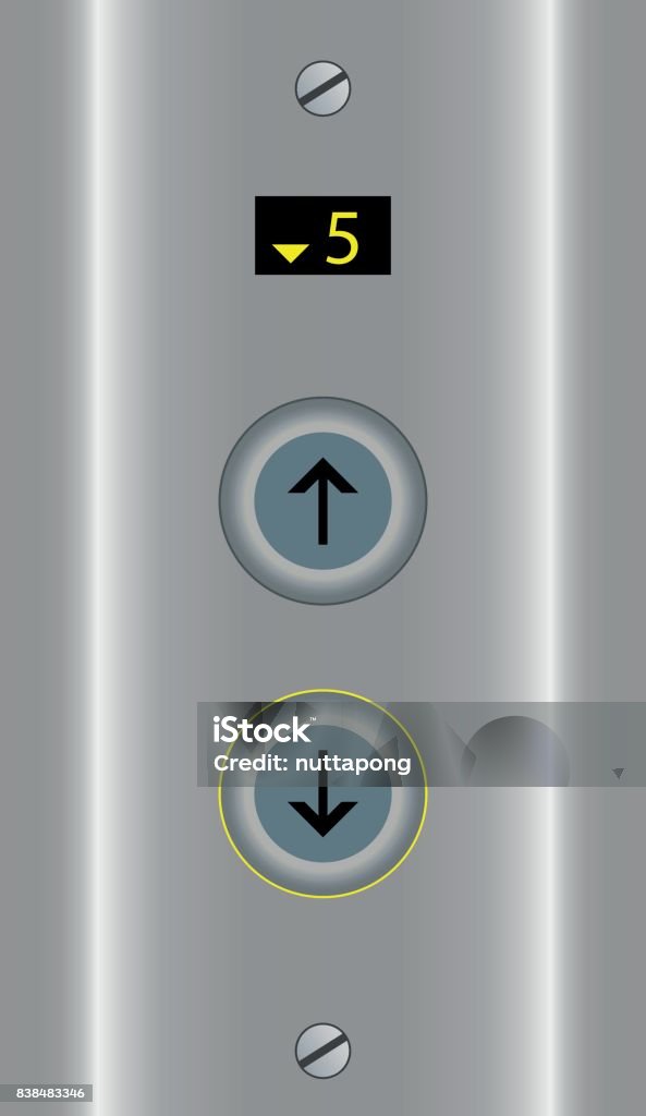 Elevator Button Up And Down Direction Stock Illustration - Download ...