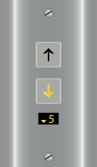Elevator Button Up And Down Direction Stock Illustration - Download ...