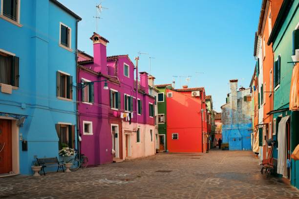 istock Colorful Burano street view 838484180