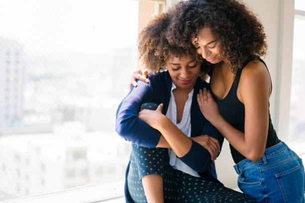 istock Young woman comforting her sister 838485964