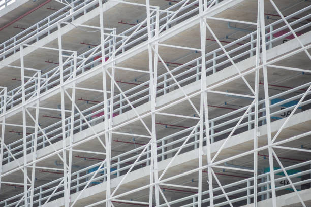 istock architecture metal frame building structure of car parking space 838486610