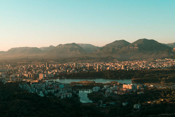Tirana view of the capital city of Albania albania photos stock pictures, royalty-free photos & images