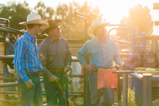 istock Group of cowboys preparing for a rodeo 838491732