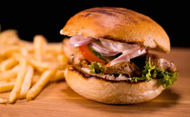 Delicious Fast Food Burger - Chickenburger ready to eat