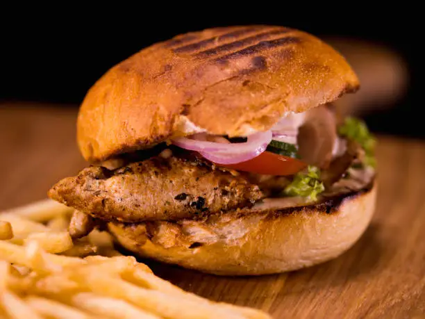 Delicious Fast Food Burger - Chickenburger ready to eat