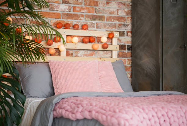 istock Warm bedroom with dominating pink 838499616