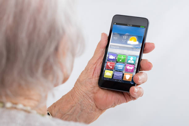 istock Close-up Of Senior Woman Using Smartphone 838501634