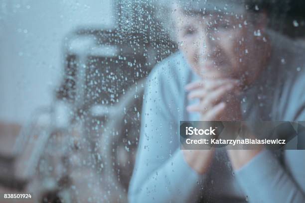 Elder Lady Sitting Stock Photo - Download Image Now - Senior Adult, Depression - Sadness, Loneliness