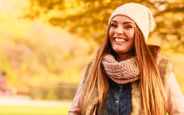 istock Woman with scarf and cap. 838502710