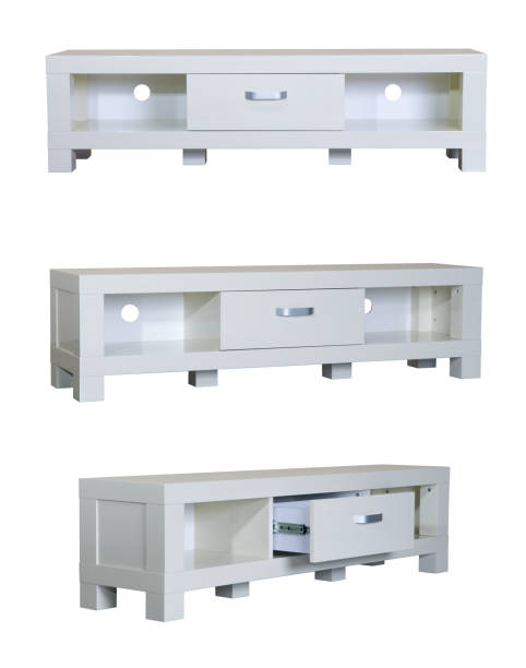White TV drawer furniture