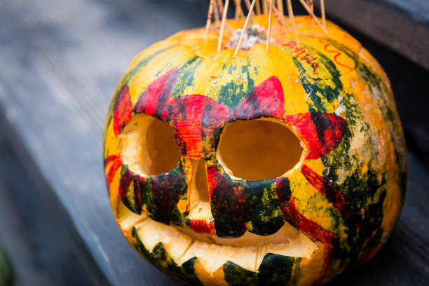 istock Halloween Pumpkins displayed outdoors 838505004