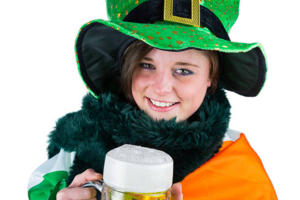 istock Pretty brunette celebrating Saint Patricks day 838511952
