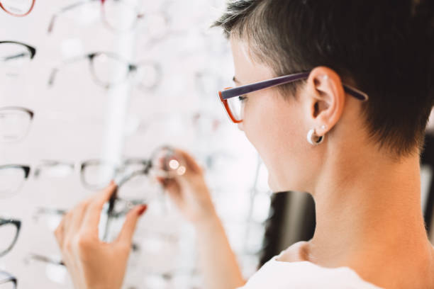 istock Woman in optical optical store 838517242
