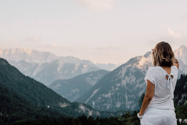 istock Caucasian girl enjoying view 838517930