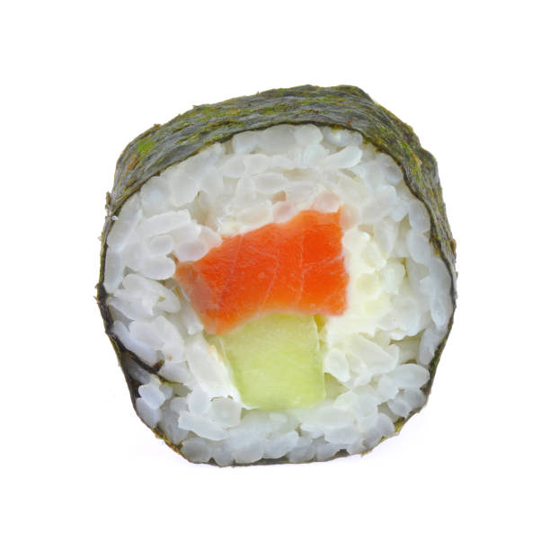 istock Sushi roll with salmon and cucumber 838519998