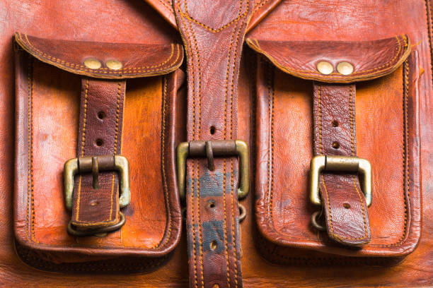 istock The old bag in leather buffalo with locks 838521672