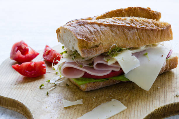 big ham sandwich stock photo