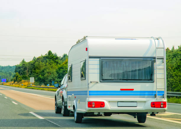 istock Caravan in highway at Switzerland 838525546