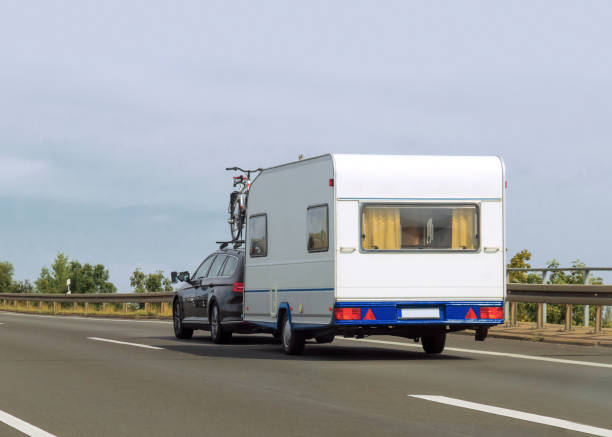 istock Caravan on road of Switzerland 838525608