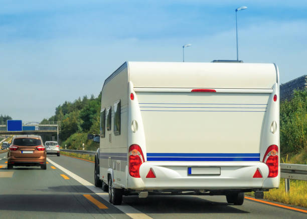 istock Caravan on highway in Switzerland 838525610