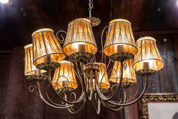 istock vintage chandelier with warm light 838526846